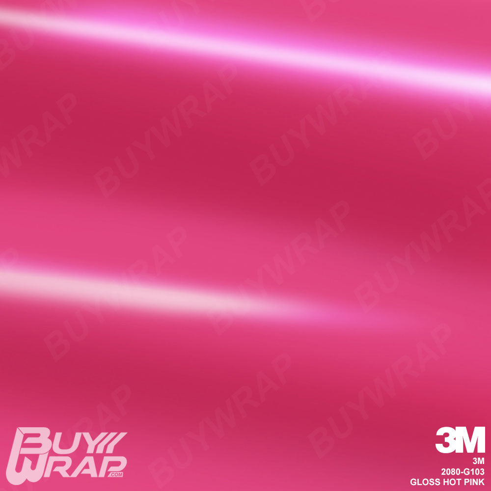 3M 2080 Vinyl Film Car Wrap Series | Gloss Hot Pink | G103 | (Sample 3in x  5in)