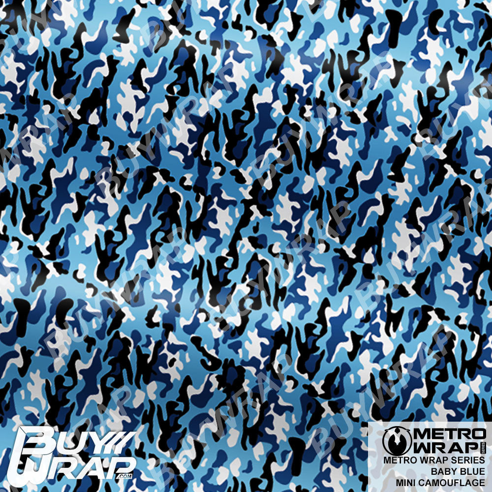 Mini Baby Blue Camouflage - Metro Wrap