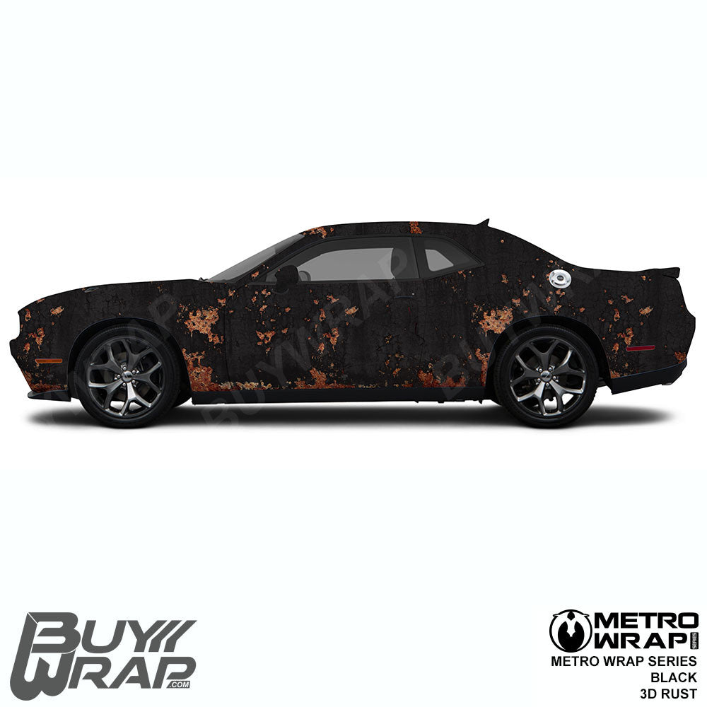 Black 3D Rust - Metro Wrap