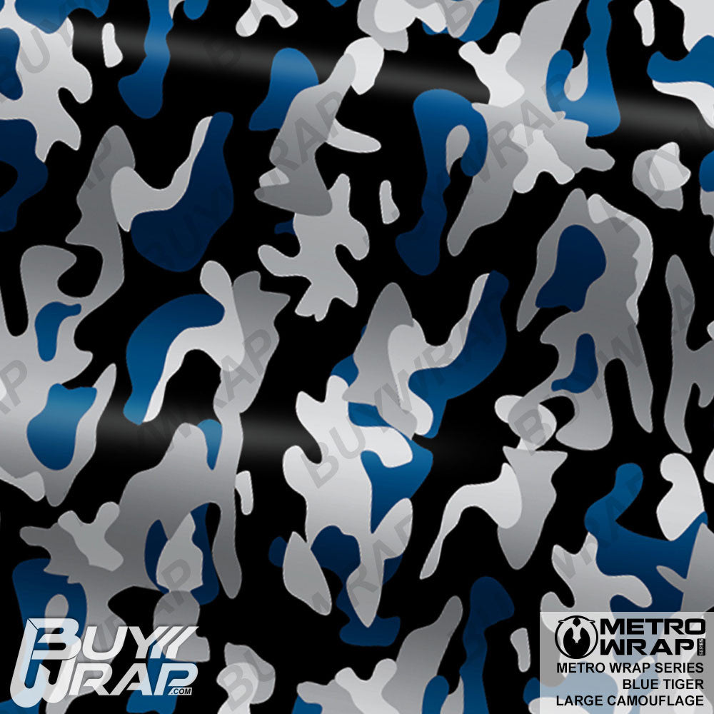 Large Blue Tiger Camouflage - Metro Wrap 