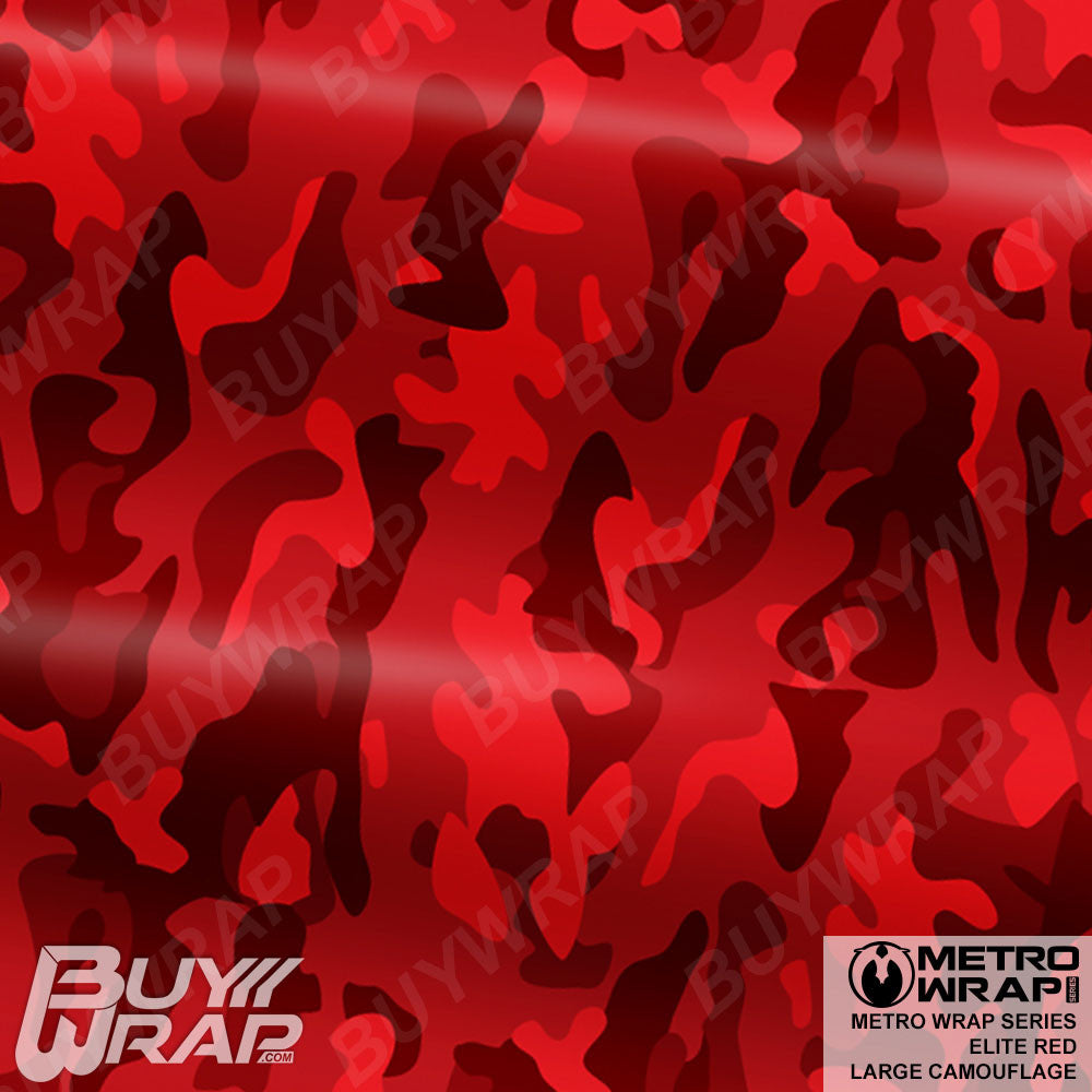 Large Elite Red Camouflage - Metro Wrap