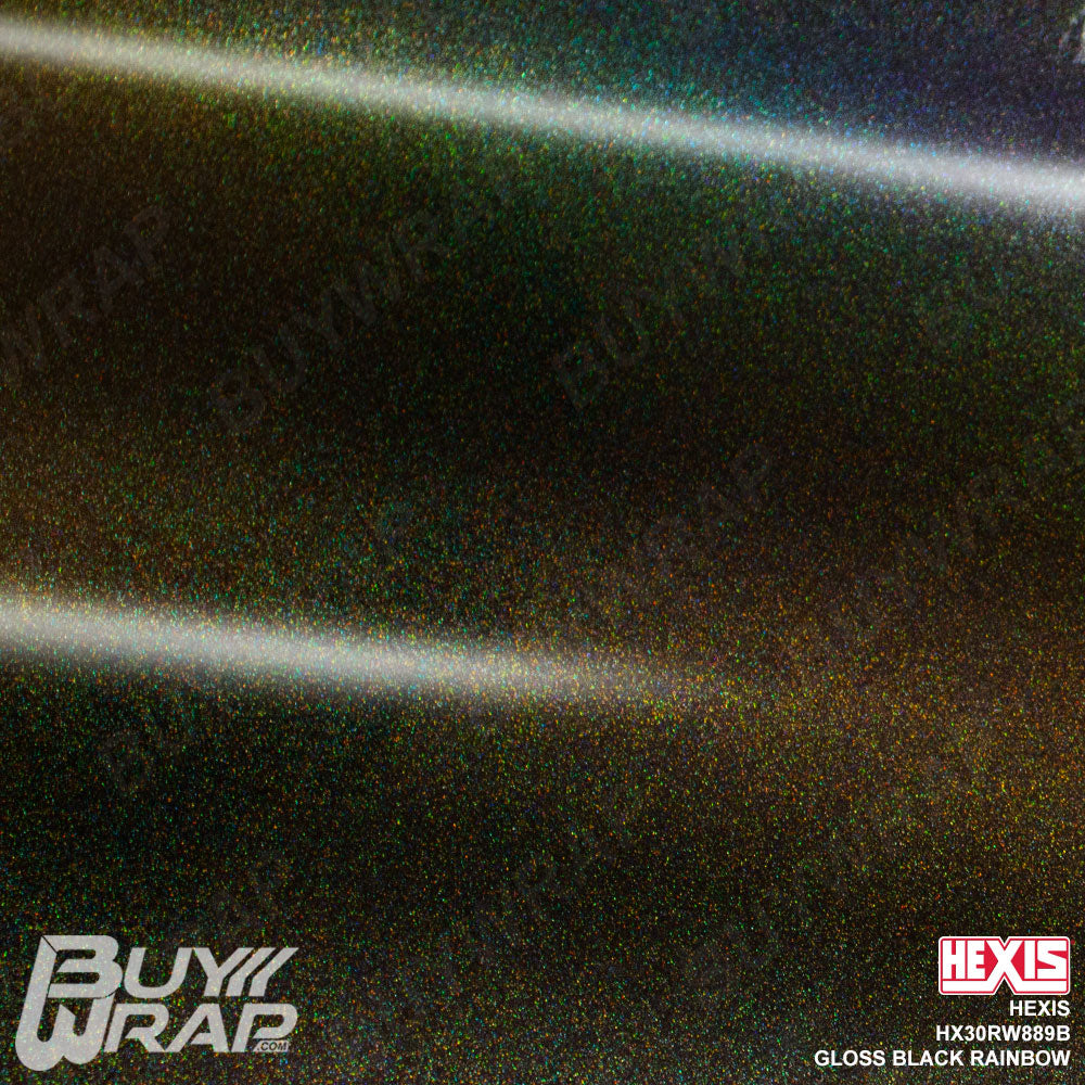 Hexis Gloss Black Rainbow Vinyl Wrap | HX30RW889B
