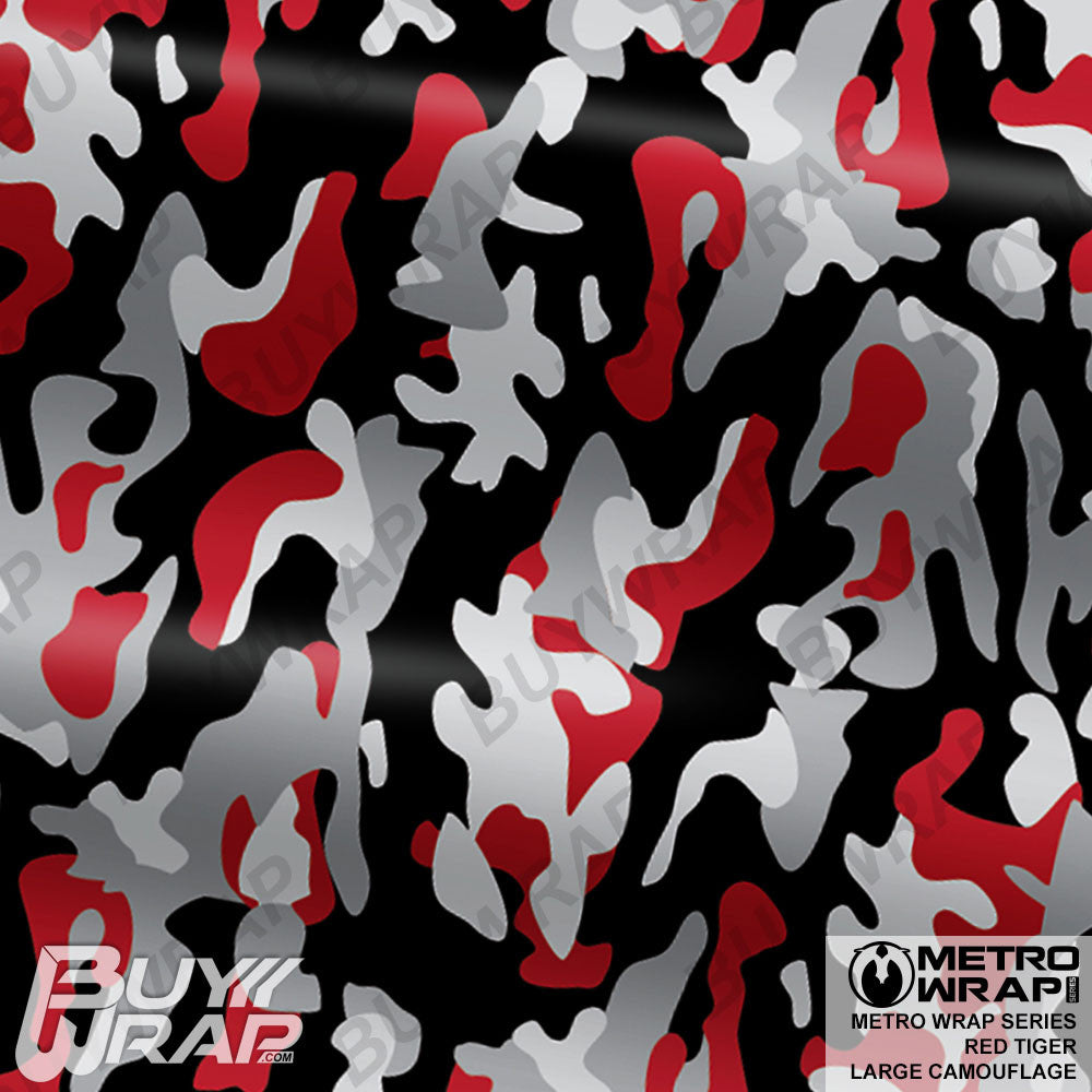 Large Red Tiger Camouflage - Metro Wrap 