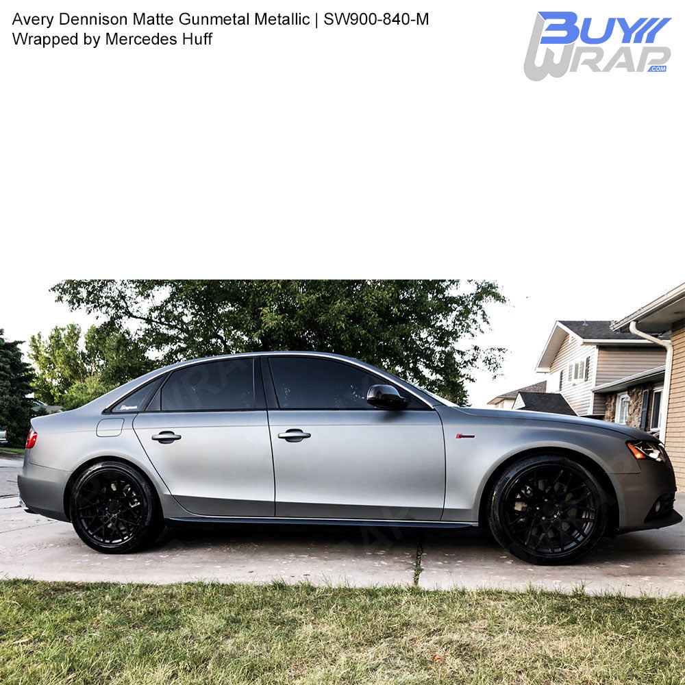 Avery SW900-840-M Matte Gunmetal Metallic 3in x 5in (Sample Size) Supreme  Vinyl Car Wrap Film