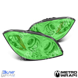 green headlight tint film