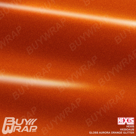 hexis gloss aurora orange glitter