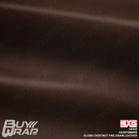 hexis gloss chestnut fine grain leather