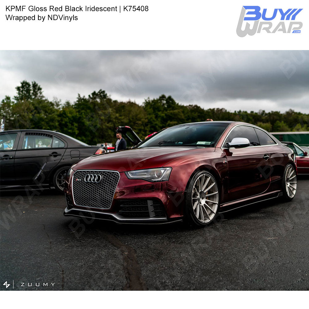  KPMF K75408 Gloss RED Black Iridescent 3in x 5in (Sample Size)  Vinyl Car Wrap Film : Automotive