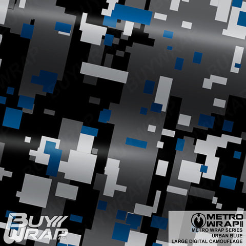 large digital urban blue camouflage