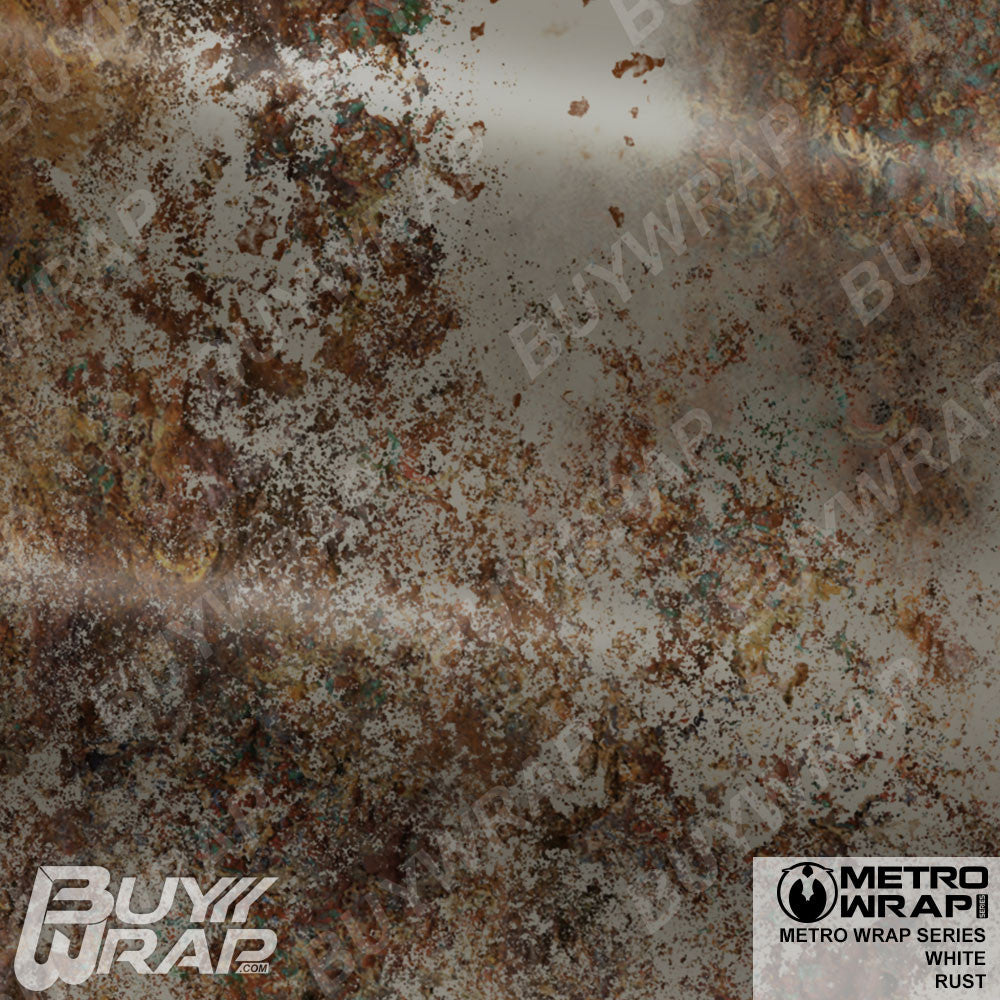 Rust Coloured Mini Metro White Rust - Metro Wrap | BuyWrap.com